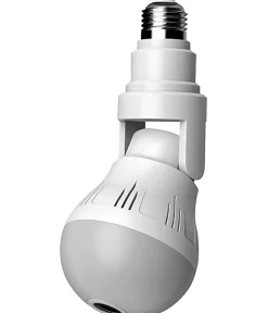 TJ Riley Indoor Home Security Camera, Light Bulb, White