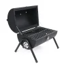 TJ Riley Tabletop Charcoal Grill, 10”H x 10”W x 14”D, Black