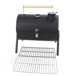 TJ Riley Tabletop Charcoal Grill, 10”H x 10”W x 14”D, Black