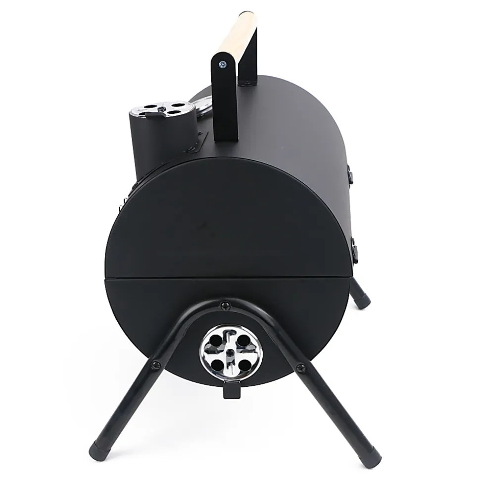 TJ Riley Tabletop Charcoal Grill, 10”H x 10”W x 14”D, Black