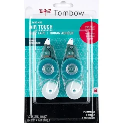 Tombow Refill 2-Pack, MONO Air Touch Adhesive - 17.50 yd Length x 0.33" Width - White - 2 / Pack