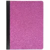 Top Flight Fashion Composition Book, 9-3/4" x 7-1/2", Wide Rule, 80 Sheets, Pink Glitter