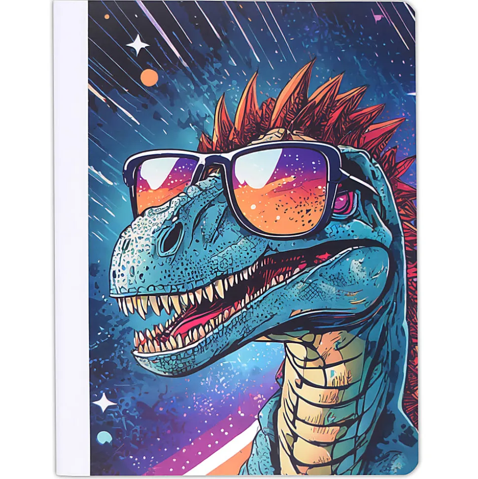 Top Flight Fashion Composition Book, 9-3/4" x 7-1/2", Wide Rule, 80 Sheets, Large & In Charge