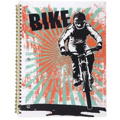 Top Flight Fashion 1-Subject Notebook, 8" x 10", 70 Sheets, Dirt Bike