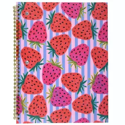 Top Flight Fashion 1-Subject Notebook, 8" x 10", 70 Sheets, Strawberries