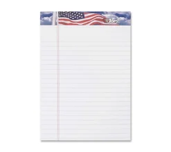 TOPS American Pride Binding Legal Writing Tablet - Jr.Legal - 50 Sheets - Strip - 16 lb Basis Weight - 75103