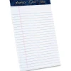 TOPS Ampad Gold Fibre Medium Rule Premium Junior Size Writing Pads - 50 Sheets - Watermark - Stapled/Glued - 20054