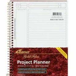 TOPS Ampad Gold Fibre Project Planner, 9 1/2" x 7 1/4", Assorted Colors