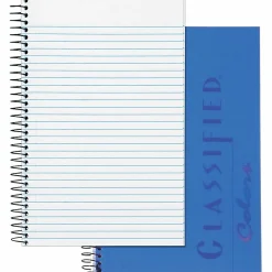 TOPS® Classified™ Colors Business Notebook, 5 1/2" x 8 1/2", 1 Subject, Narrow Ruled, 100 Sheets, Indigo Blue Cover