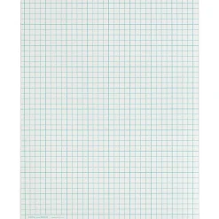 TOPS™ Cross Section Pad, 8 1/2" x 11", Quadrille Rule, 50 Sheets, White Paper/Blue Ink