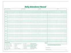TOPS® Daily Attendance Record, 8 1/2