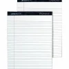 TOPS™ Docket™ Diamond Premium 100% Recycled Legal Pad, 8 1/2" x 11 3/4", Legal Ruled, 50 Sheets, White, Pack Of 2 Pads