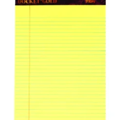 TOPS™ Docket™ Gold Perforated Writing Pads, 8 1/2