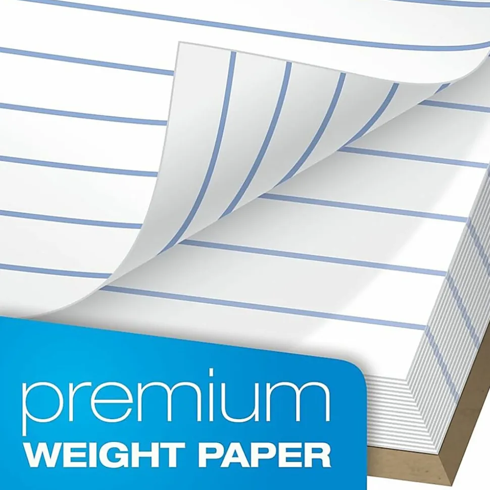 TOPS™ Docket Gold™ Premium Writing Pads, 8 1/2" x 14", Legal Ruled, 50 Sheets Per Pad , White, Pack Of 12 Pads
