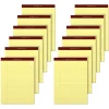 TOPS™ Docket Gold™ Premium Writing Pads, 8 1/2" x 11 3/4", Legal Ruled, 50 Sheets, Canary, Pack Of 12 Pads