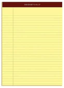 TOPS™ Docket Gold™ Premium Writing Pads, 8 1/2