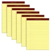TOPS™ Docket Gold™ Premium Writing Pads, 8 1/2" x 11 3/4", Legal Ruled, 50 Sheets, Canary, Pack Of 6 Pads