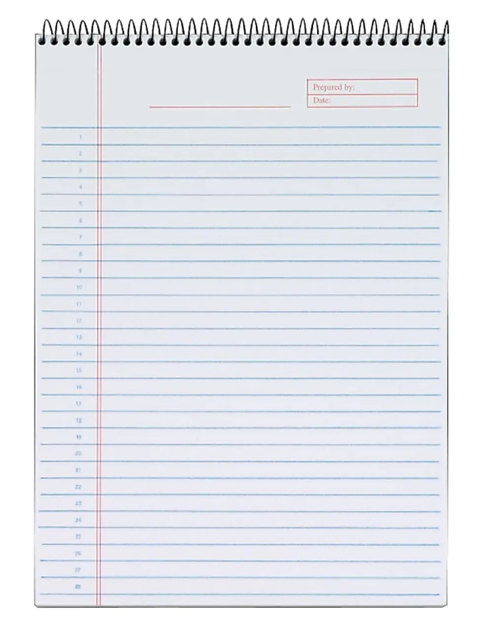 TOPS® Docket® Gold Wirebound Writing Pad, 8 1/2" x 11 3/4", Legal Ruled, 70 Sheets, White