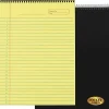 TOPS™ Docket Gold™ Wirebound Writing Tablet, 8 1/2" x 11", 70 Sheets, Canary