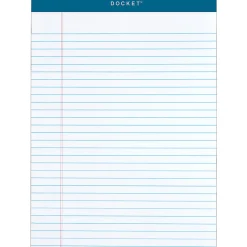 TOPS Docket Legal Rule Writing Pads - 50 Sheets - Double Stitched - 16 lb Basis Weight - 8 1/2"x11 3/4" Sheet Size - 63416