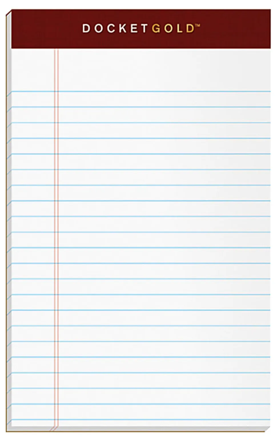 TOPS™ Docket™ Writing Tablet, 5" x 8", Jr. Legal Rule, White, 50 Sheets Per Pad, Pack Of 6 Pads