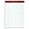 TOPS™ Double Docket™ Gold Writing Pads, 8 1/2" x 11", Narrow Ruled, 200 Pages (100 Sheets), 3-Hole Punched, White, Pack Of 2
