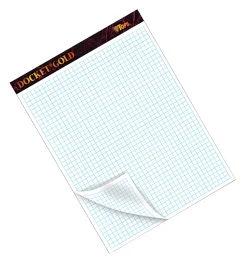 TOPS™ Double Docket® Gold Writing Pad, 8 1/2" x 11", Quad/Narrow Ruled, 160 Pages (80 Sheets), White