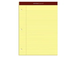 TOPS™ Double Docket™ Writing Pads, 8 1/2" x 11", Narrow Ruled, 100 Sheets, Canary, Pack Of 2 Pads