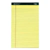 TOPS™ Double Docket™ Writing Pads, 8 1/2" x 14", Legal Ruled, 50 Sheets, Canary, Pack Of 12 Pads