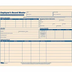 TOPS® Employee Record Master File Jackets, 11 3/4" x 9 1/2", Manila, Pack Of 20