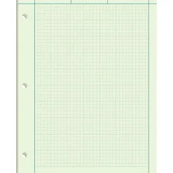 TOPS™ Engineer's Computation Pads, 8 1/2" x 11", Green, 100 Sheets
