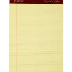 TOPS Gold Fibre Premium Rule Writing Pads - Letter - 50 Sheets - Watermark - Stapled/Glued - 0.34