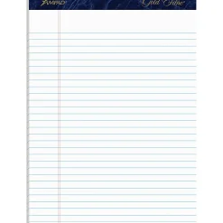 TOPS Gold Fibre Ruled Perforated Writing Pads, Letter Size, 50 Sheets, Pack Of 4