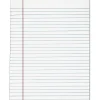 Tops Gum Top Pad, 50 Sheets, Plain, 8 1/2" x 11", White Paper, Pack of 12