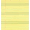 TOPS™ 2-Hole Punched Perforated Writing Pads, 8 1/2" x 11 3/4", Legal Ruled, 50 Sheets, Canary, Pack Of 12 Pads