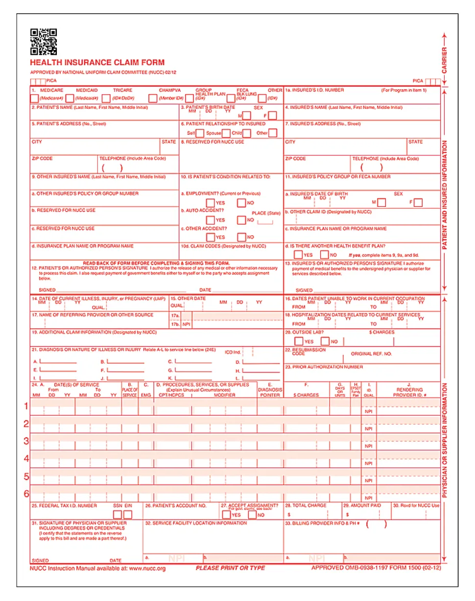 TOPS® Laser CMS Forms With Bar, 8 1/2" x 11", White, Pack Of 250