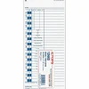 TOPS One-Side Weekly Time Cards - 4" x 9" Sheet Size - White Sheet(s) - Blue Print Color - 100 / Pack