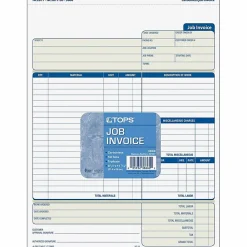 TOPS® 3-Part Job Invoices, 8 1/2