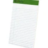 TOPS Perforated Jr. Legal Rule Pads,  5" x 8", Legal Rule, 50 Sheets Per Pad, White, Pack Of 12