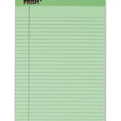 TOPS™ Prism+™ Color Writing Pads, 8 1/2" x 11 3/4", 100% Recycled Legal Ruled, 50 Sheets, Green, Pack Of 12 Pads