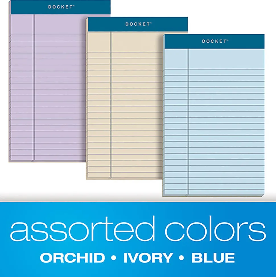 TOPS™ Prism+™ Color Writing Pads, 5" x 8", 100% Recycled, Legal Ruled, 50 Sheets Per Pad, Assorted Colors, Pack Of 6 Pads