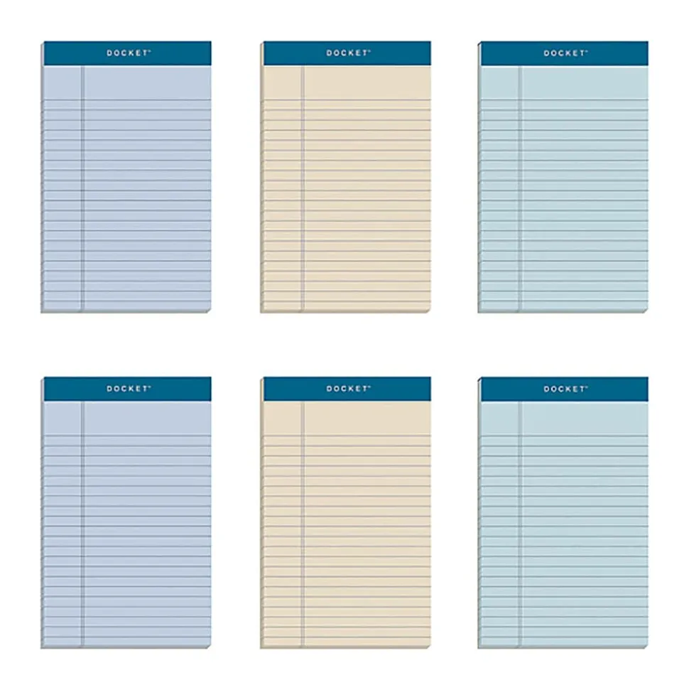 TOPS™ Prism+™ Color Writing Pads, 5" x 8", 100% Recycled, Legal Ruled, 50 Sheets Per Pad, Assorted Colors, Pack Of 6 Pads