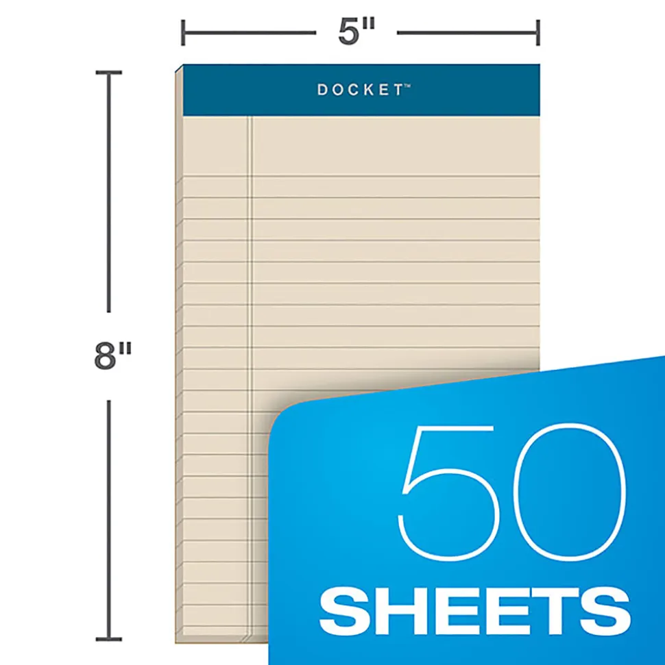 TOPS™ Prism+™ Color Writing Pads, 5" x 8", 100% Recycled, Legal Ruled, 50 Sheets Per Pad, Assorted Colors, Pack Of 6 Pads