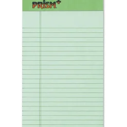 TOPS™ Prism+™ Color Writing Pads, 5" x 8", Legal Ruled, 50 Sheets, Green, Pack Of 12 Pads