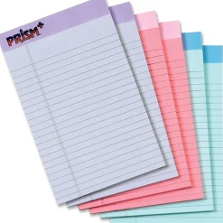 Tops™ Prism+™ Legal Pads, 5" x 8", Narrow Ruled, 100 Pages (50 Sheets) Per Pad, Pack Of 6 Pads, Assorted Colors