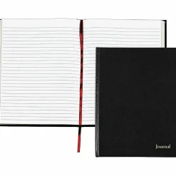 TOPS™ Professional Business Journal With Planning Pages, 8 1/2" x 11", Legal Ruled, 80 Sheets, Black