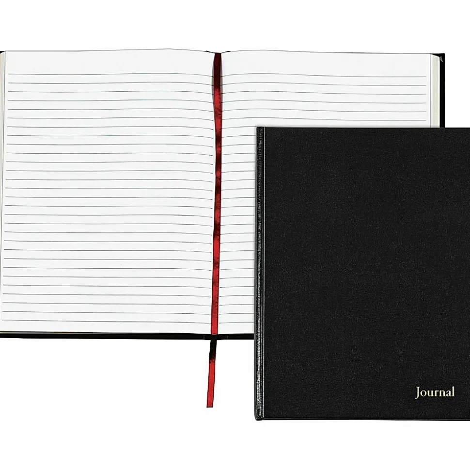 TOPS™ Professional Business Journal With Planning Pages, 8 1/2" x 11", Legal Ruled, 80 Sheets, Black