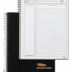 TOPS™ Professional Planner Notebook, 8 1/2" x 6 3/4", 1 Subject, Legal Ruled, 100 Sheets, Black/Metallic