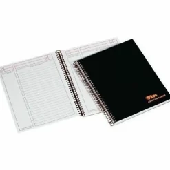 TOPS™ Professional Planner Notebook, 8 1/2" x 6 3/4", 1 Subject, Legal Ruled, 100 Sheets, Black/Metallic