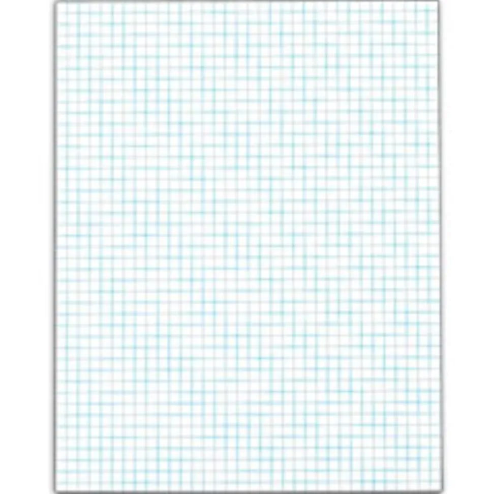 TOPS™ Quadrille Pads With Heavyweight Paper, 4 x 4 Squares/Inch, 50 Sheets, White